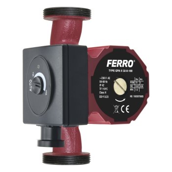 Pompă de circulație FERRO GPA II 32-8-180, electronică, EEI ≤ 0,23, 230 V